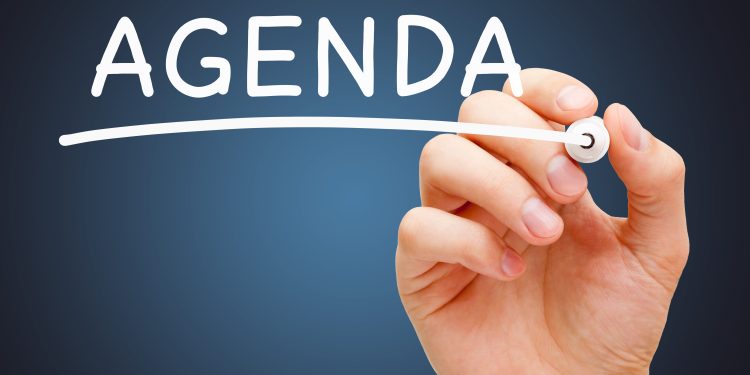 showng agenda on board - Minneapolis Business Law Firm